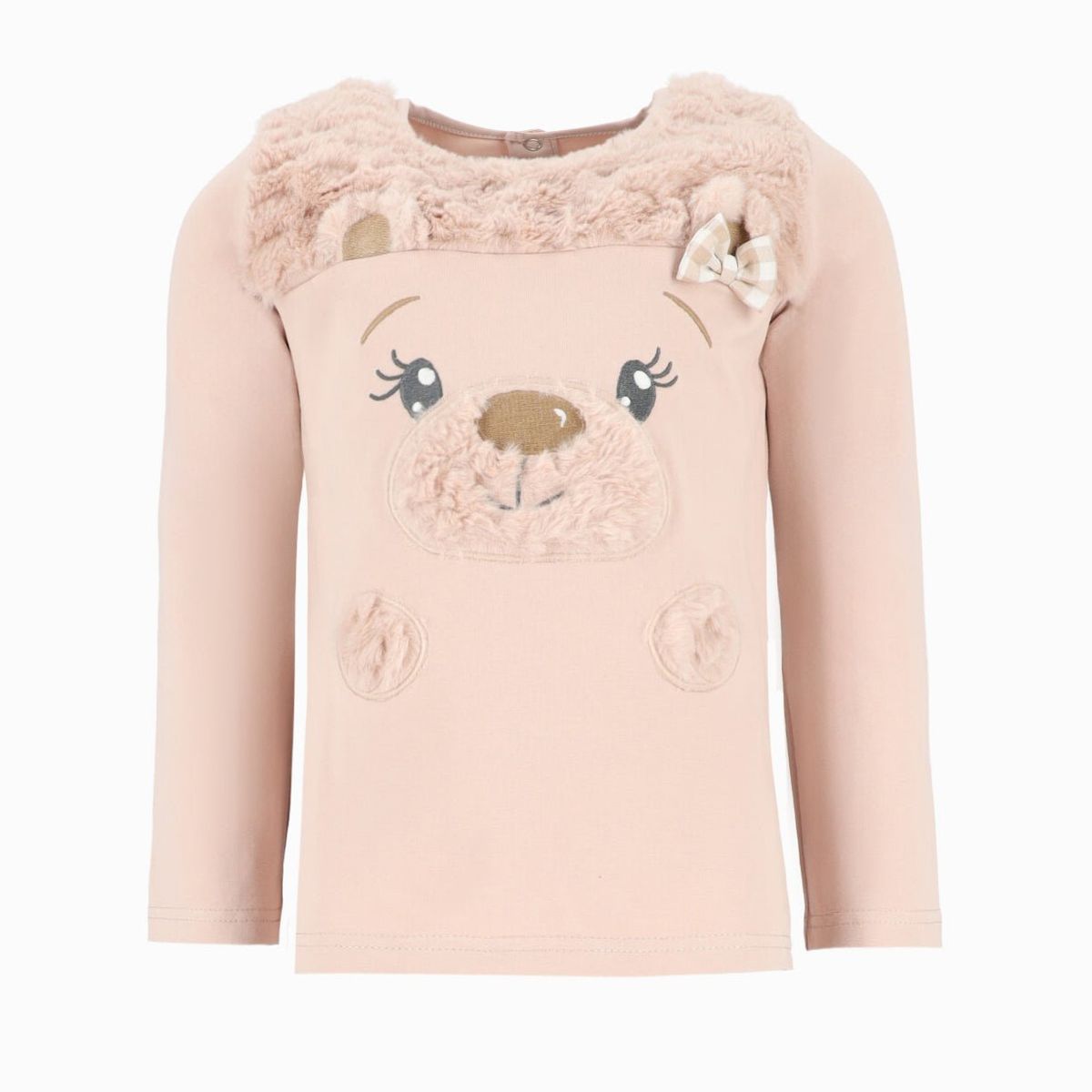 LIMONADA - Polera niña con oso beige Limonada