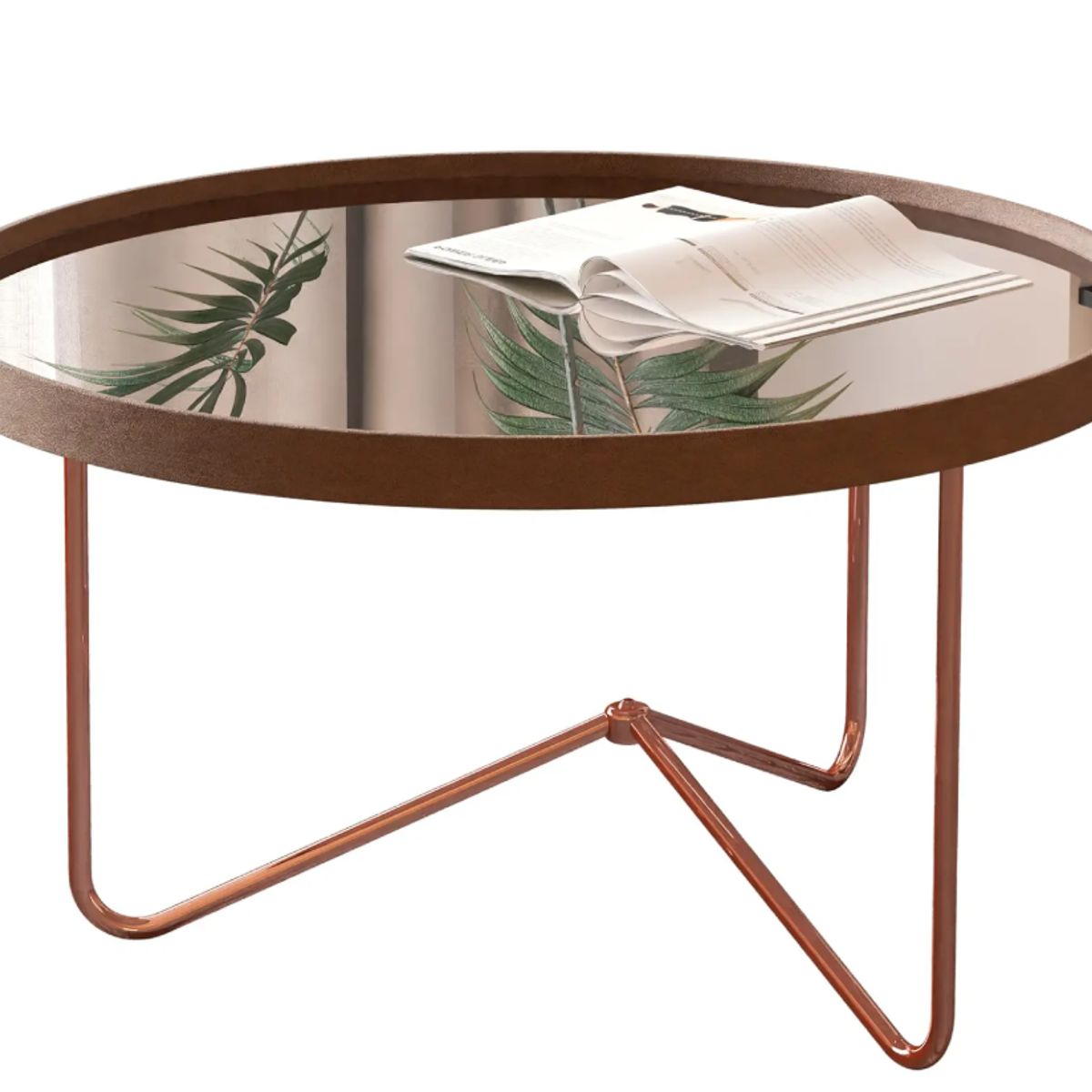 BE DESIGN - Mesa De Centro Redonda Bronce