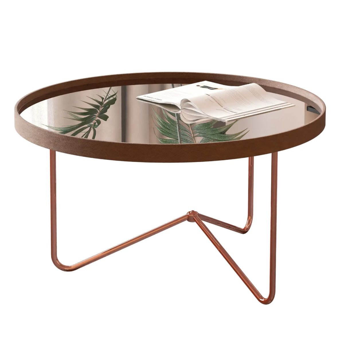BE DESIGN - Mesa De Centro Redonda Bronce