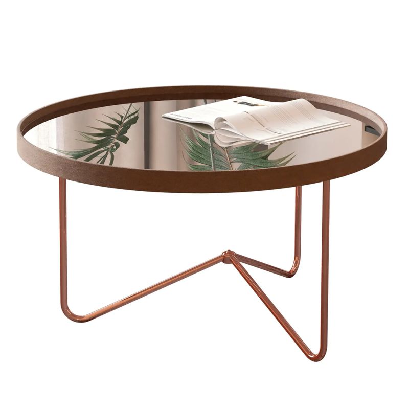 BE DESIGN - MESA CENTRO REDONDA BRONCE