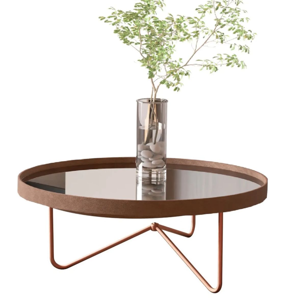 BE DESIGN - Mesa De Centro Redonda Bronce