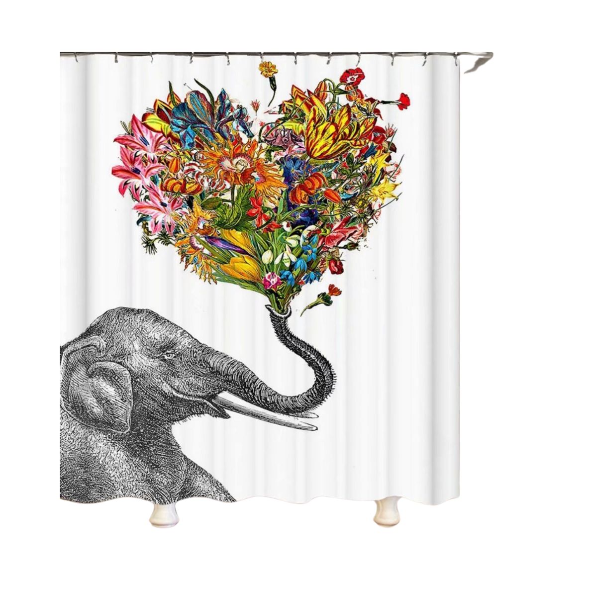 GENERICO - Juego De Cortina De Ducha Con Alfombras Antideslizante Set 4 Piezas