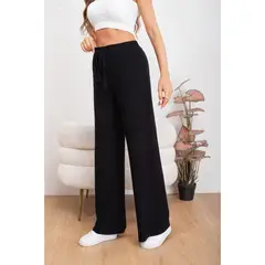 MPROPIA - Pantalon Mujer Tipo Palazzo Lanilla Tiro Alto Full Elasticado 5056