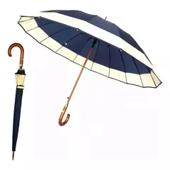 GENERICO - Paraguas Automatico Impermeable Grande 130cm 16 Varilla Azul