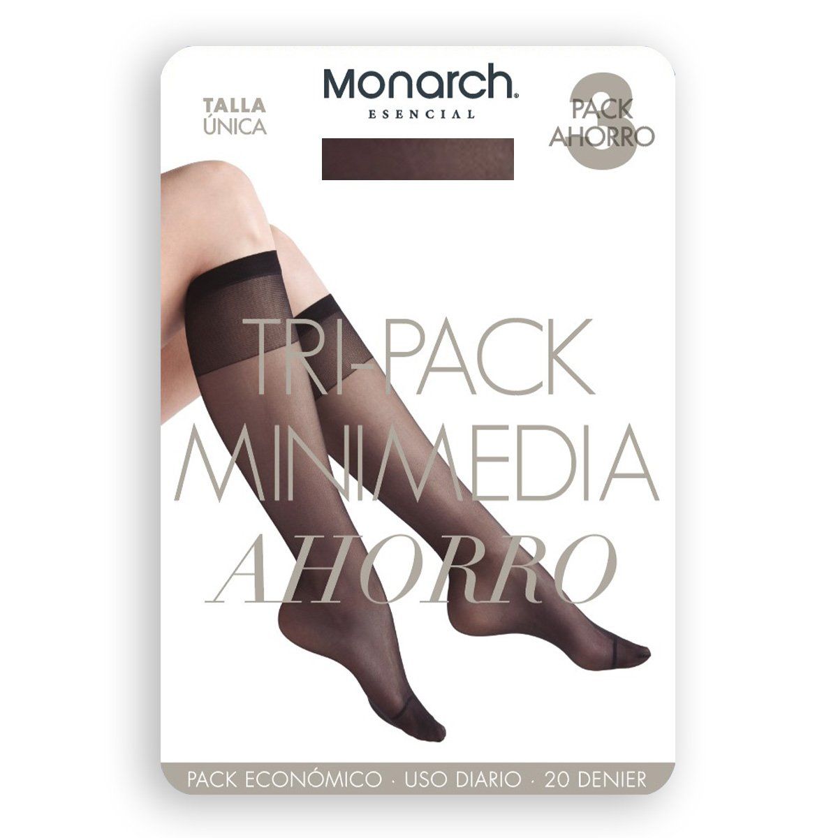 MONARCH - 3 Pares Minimedia Ahorro Beige Monarch