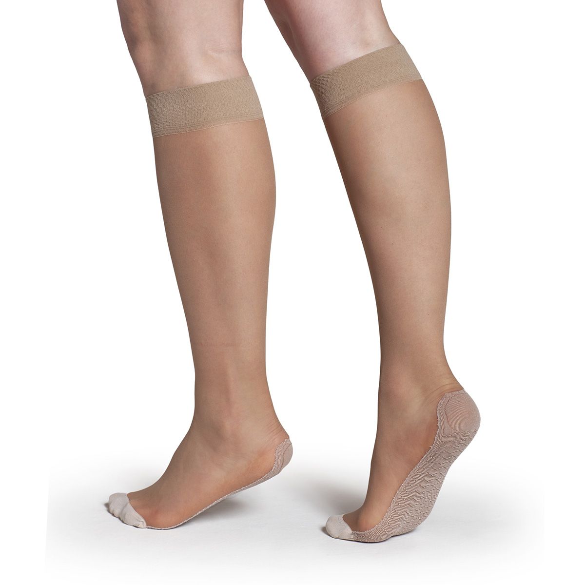 MONARCH - Minimedia Elasticada Con Cobre Beige Monarch