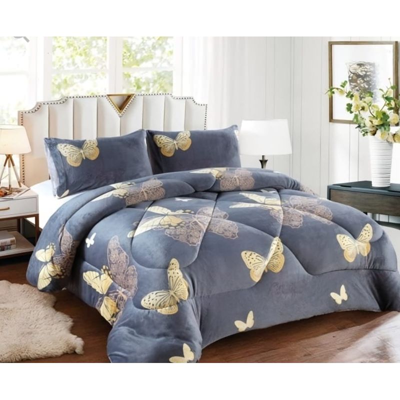 GENERICO - Cubrecama de Invierno Plush con Chiporro 2 p RS1036