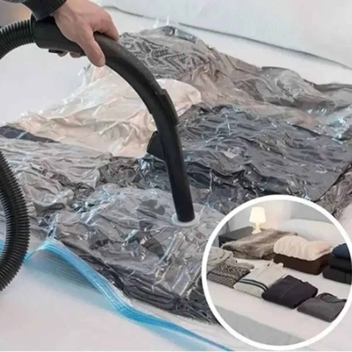 MOVI - Pack 6 Bolsas para Guardar Ropa al Vacio 60x80 - Ahorro de espacio