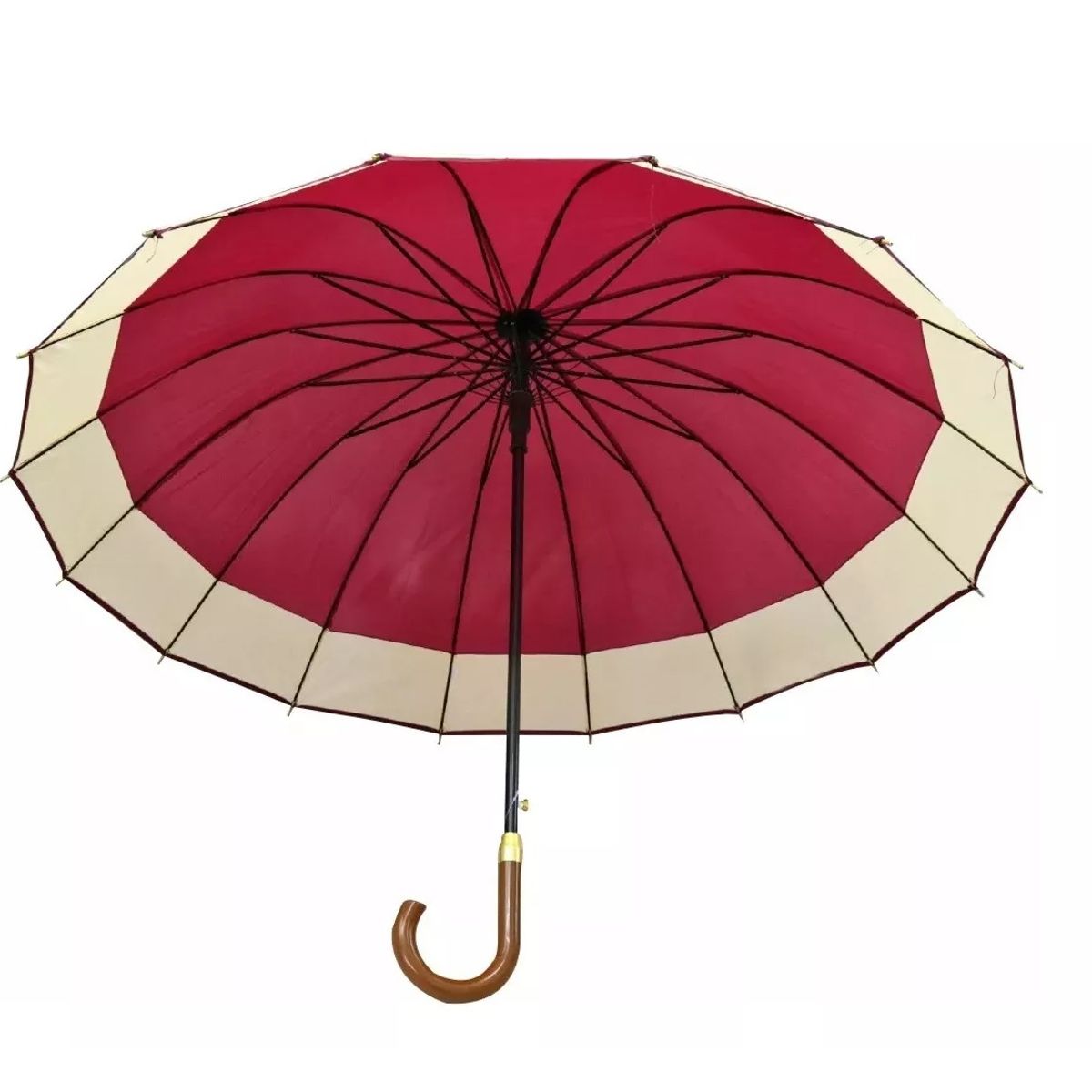 GENERICO - Paraguas Automatico Impermeable 130cm 16 Varillas Bordo