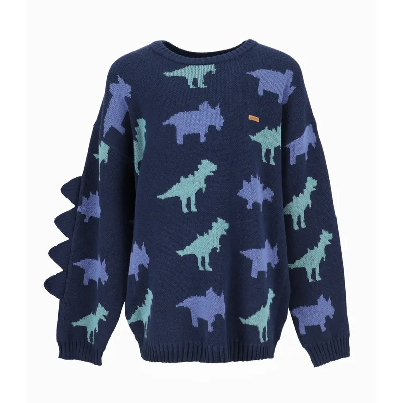 BLACK AND BLUE - Chaleco niño con dinosaurio azul marino Black and Blue