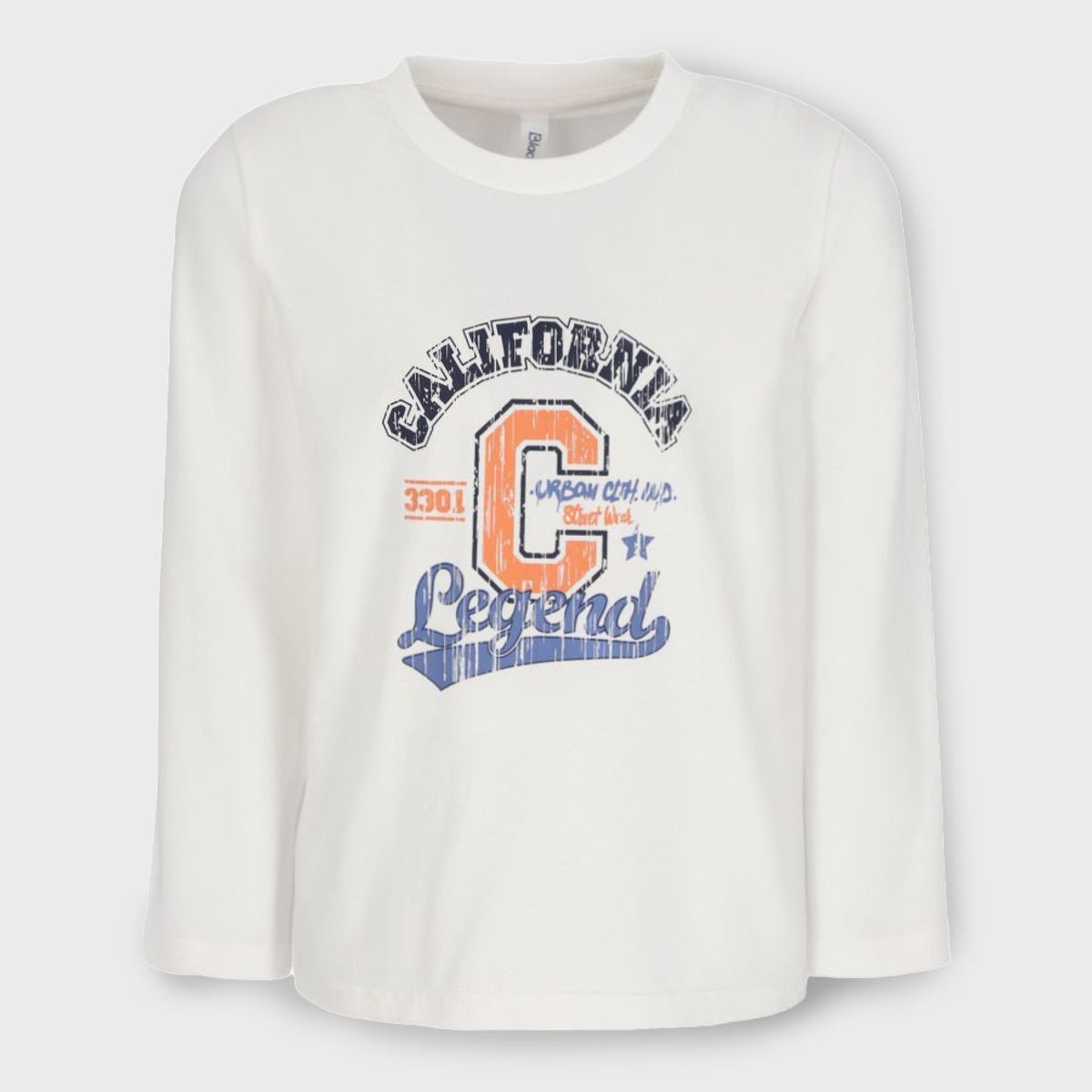 BLACK AND BLUE - Polera niño california blanco Black and Blue