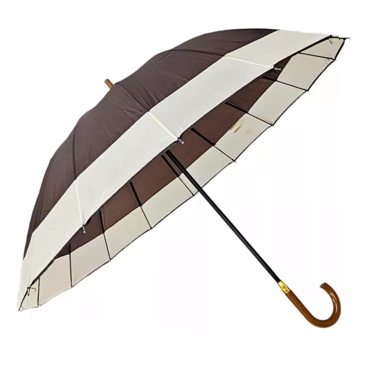 GENERICO - Paraguas Automatico Impermeable 130cm 16 Varillas Marron