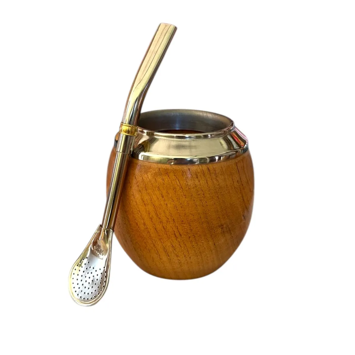 EL BUEN PASTOR - Mate El Buen Pastor Torpedo de Madera Algarrobo