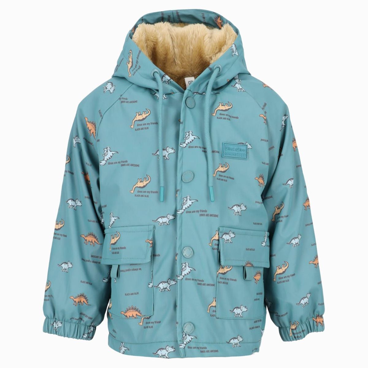 BLACK AND BLUE - Chaqueta bebés con dinosaurios petróleo Black and Blue