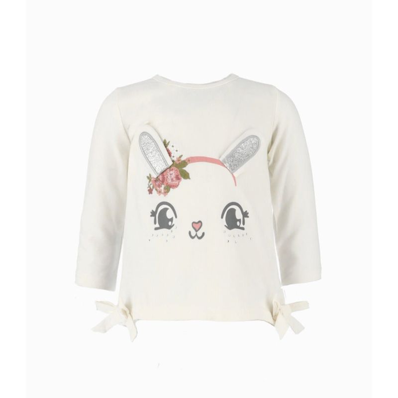 LIMONADA - Polera bebé con conejo y lazos blanco Limonada