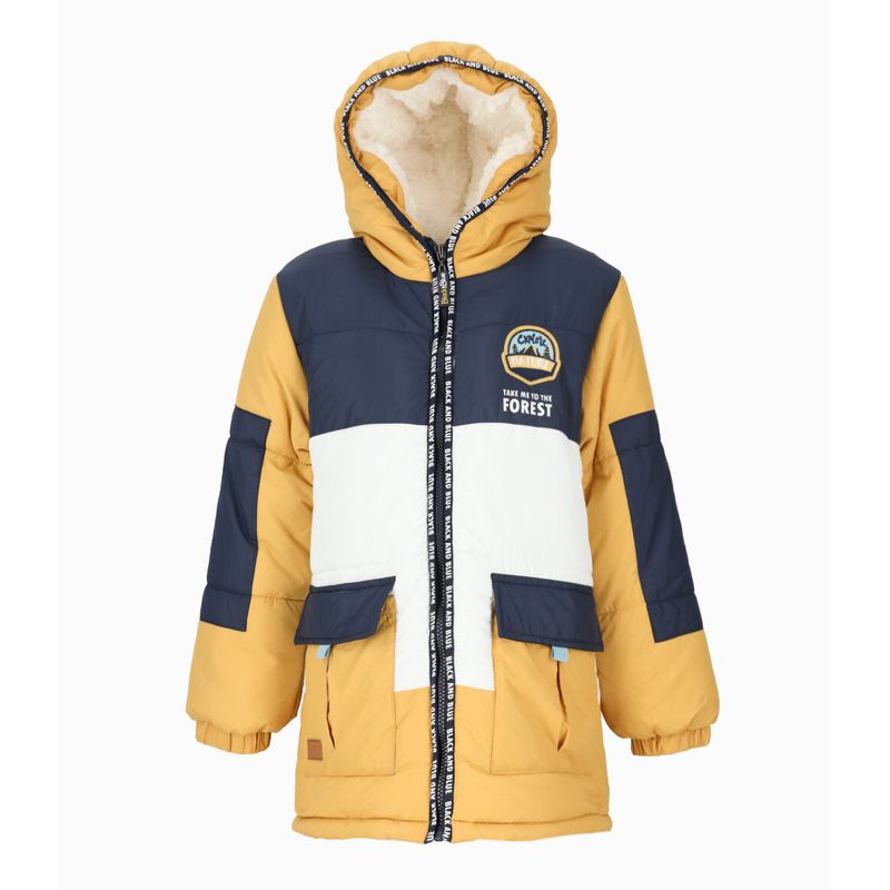 BLACK AND BLUE - Parka niño impermeable mostaza Black and Blue