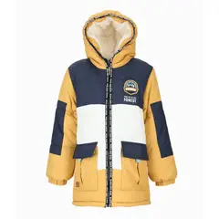 BLACK AND BLUE - Parka niño impermeable mostaza