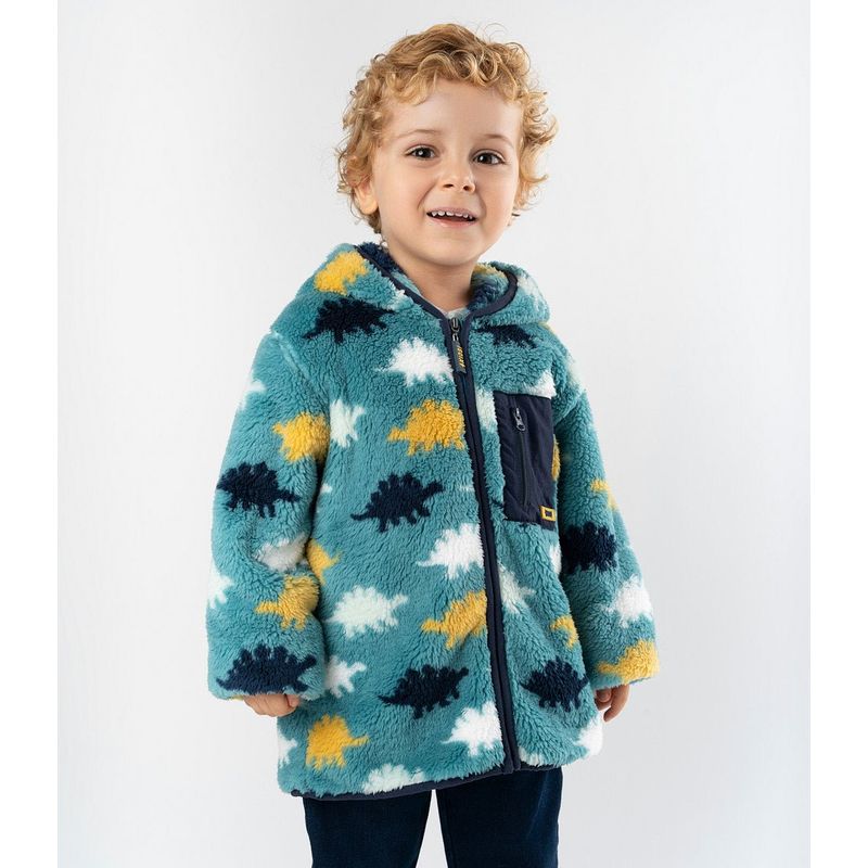 4KIDS - Chaqueta bebés con dinosaurios verde 4 Kids