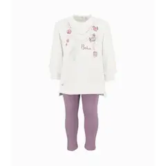 LIMONADA - Conjunto bebé de chaleco y calzas morado