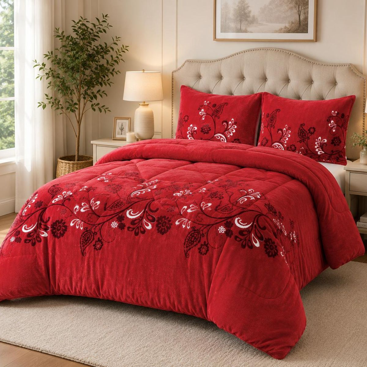 GENERICO - Cubrecama de Invierno Plush con Chiporro 2 p RS1039