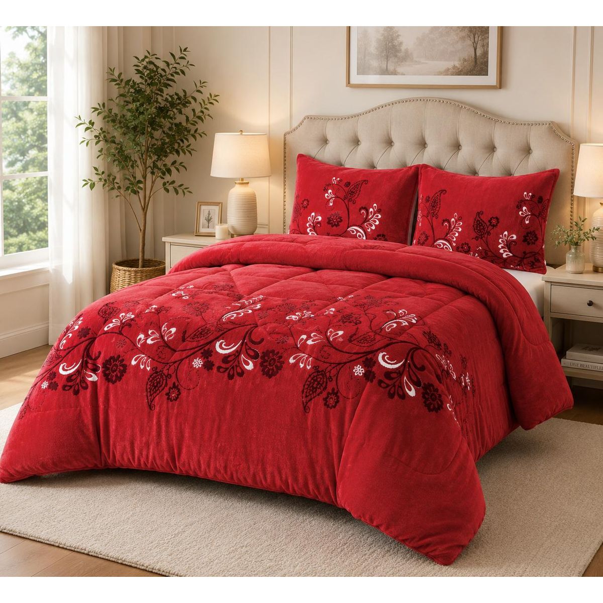 GENERICO - Cubrecama de Invierno Plush con Chiporro 2 p RS1039