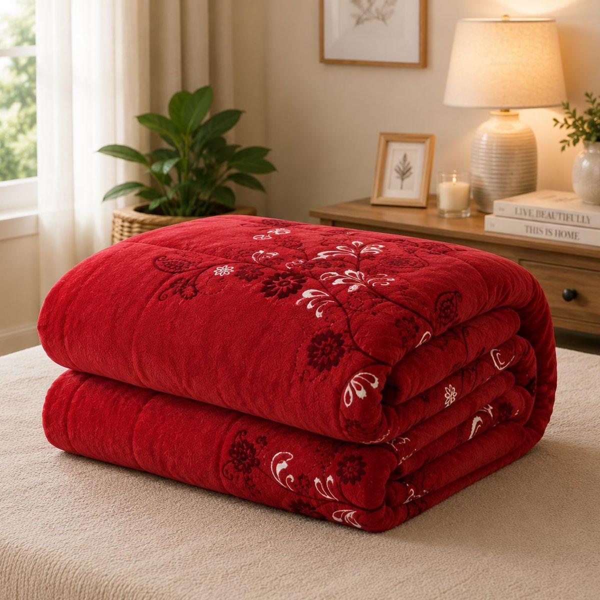 GENERICO - Cubrecama de Invierno Plush con Chiporro 2 p RS1039
