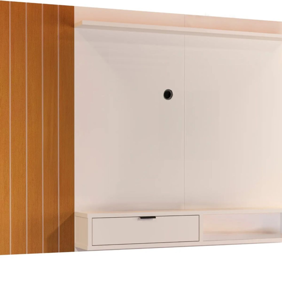 BE DESIGN - Rack De Pared Tv 50¨ Perla Caramelo