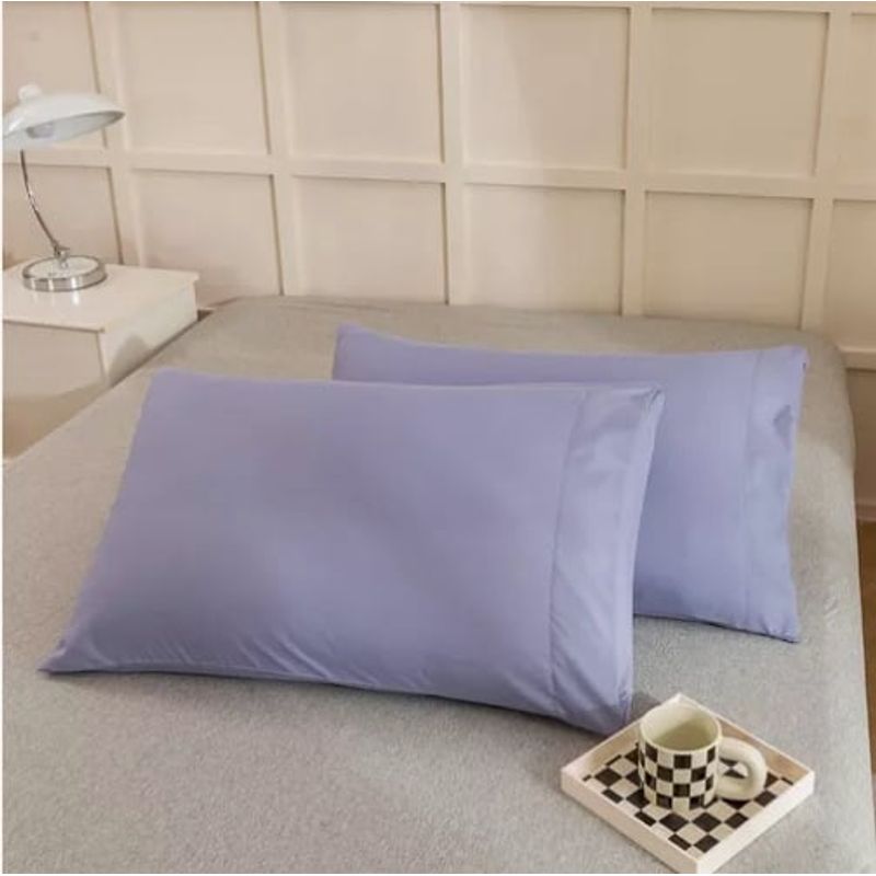GENERICO - 2 Fundas De Almohada 2800 Hilos Egipician Lila