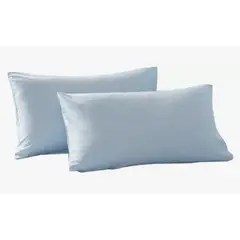 GENERICO - 2 Fundas De Almohada 2800 Hilos Egipician Celeste