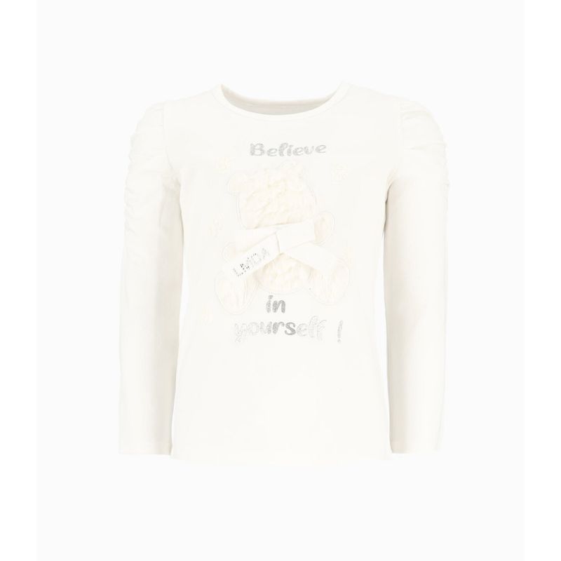 LIMONADA - Polera niña con oso blanco Limonada