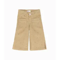 4KIDS - Pantalón bebés con flores beige 4 Kids
