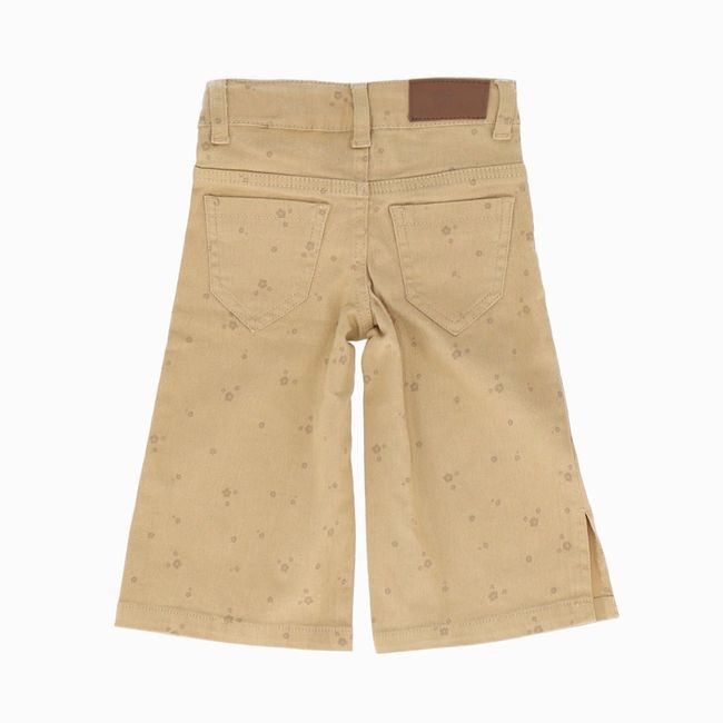 4KIDS - Pantalón bebés con flores beige 4 Kids