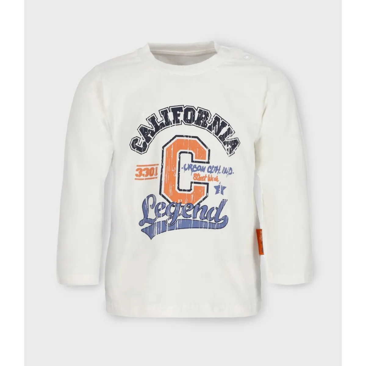 BLACK AND BLUE - Polera bebés california blanco Black and Blue