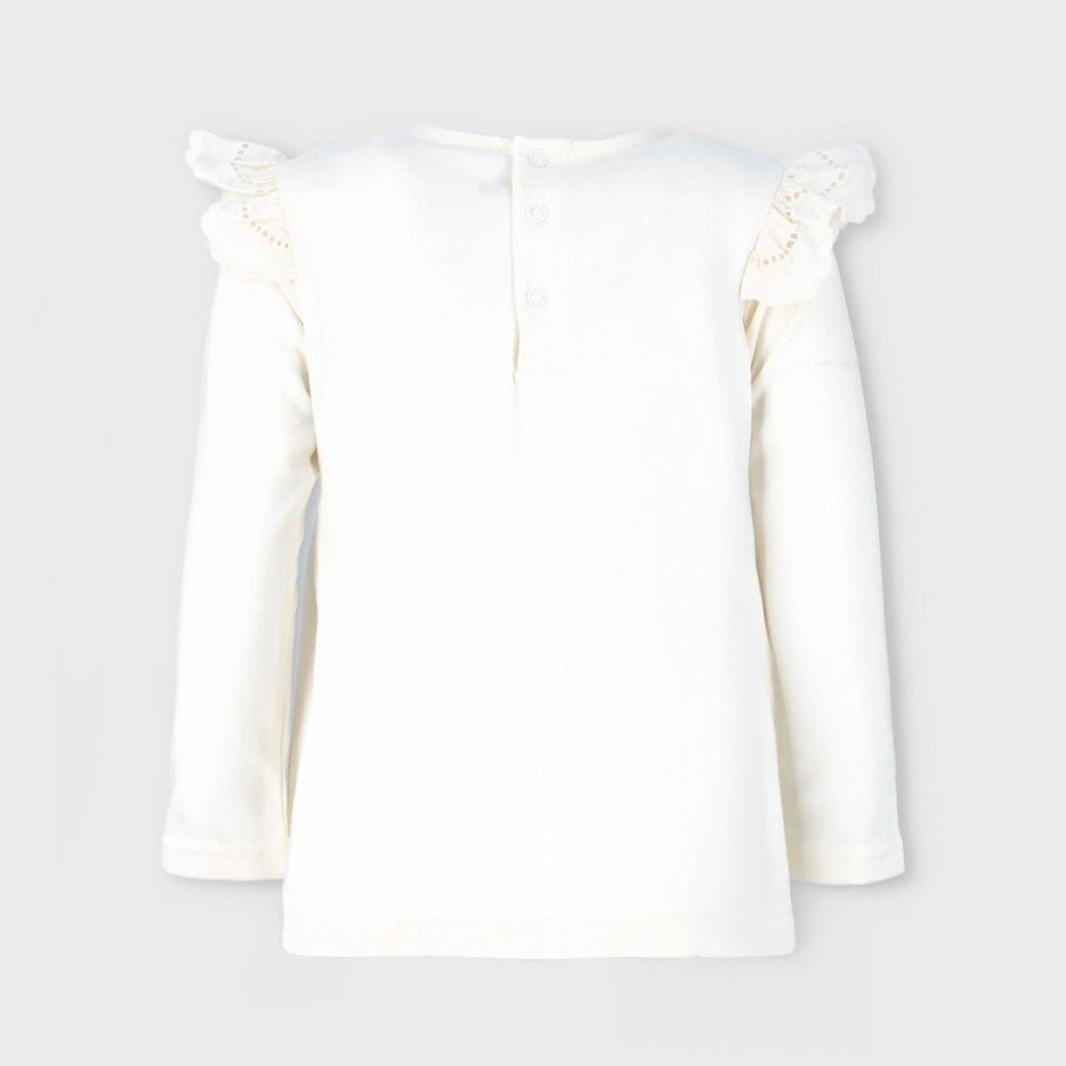 LIMONADA - Polera niña con broderie blanco Limonada