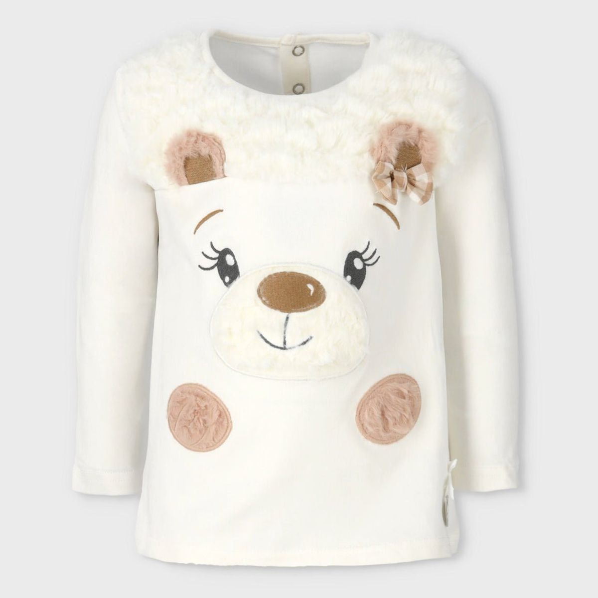 LIMONADA - Polera niña con oso blanco Limonada