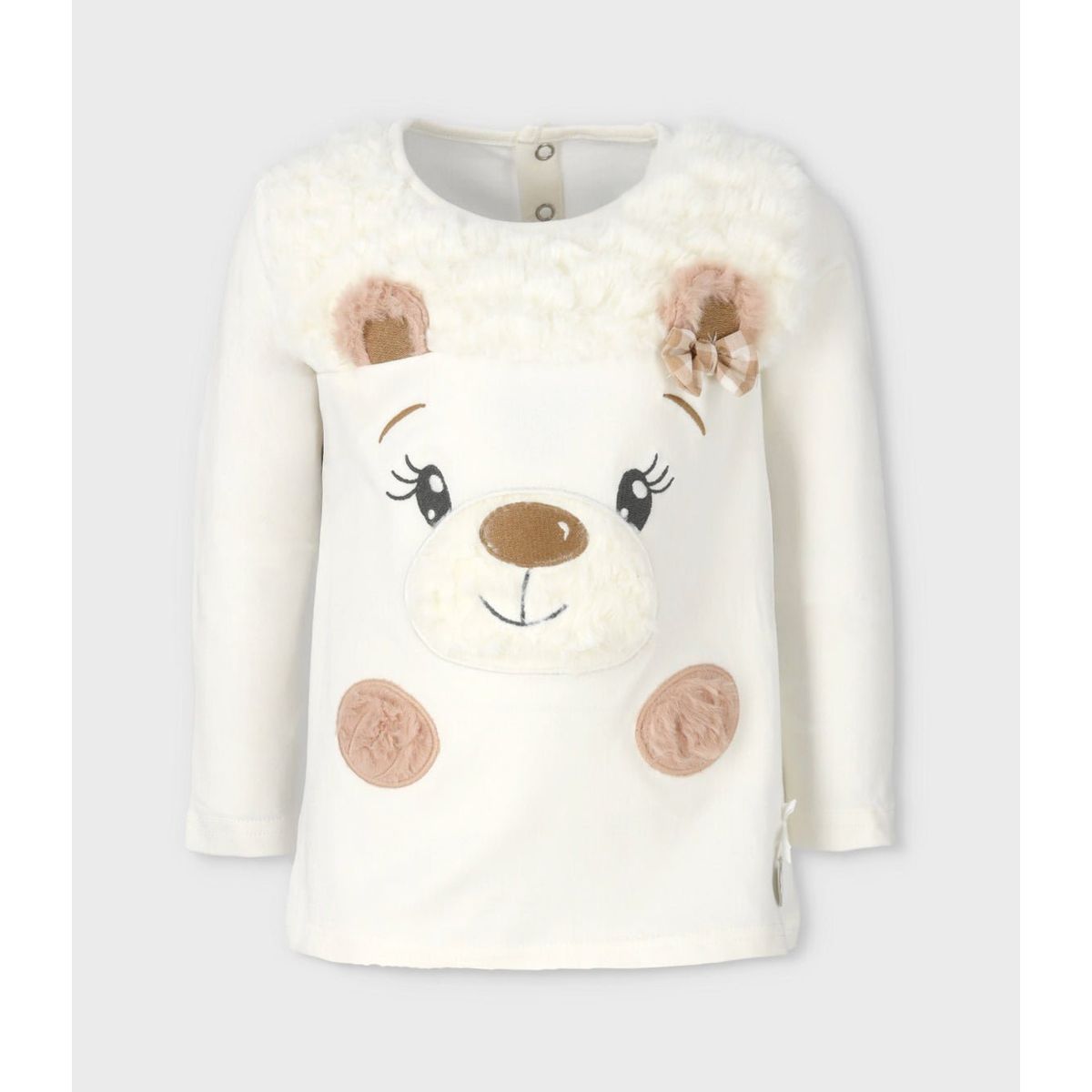 LIMONADA - Polera niña con oso blanco Limonada