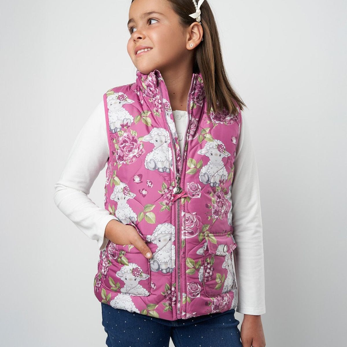 LIMONADA - Parka niña sin mangas palo rosa Limonada