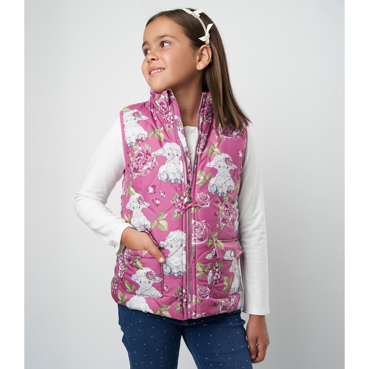 LIMONADA - Parka niña sin mangas palo rosa Limonada