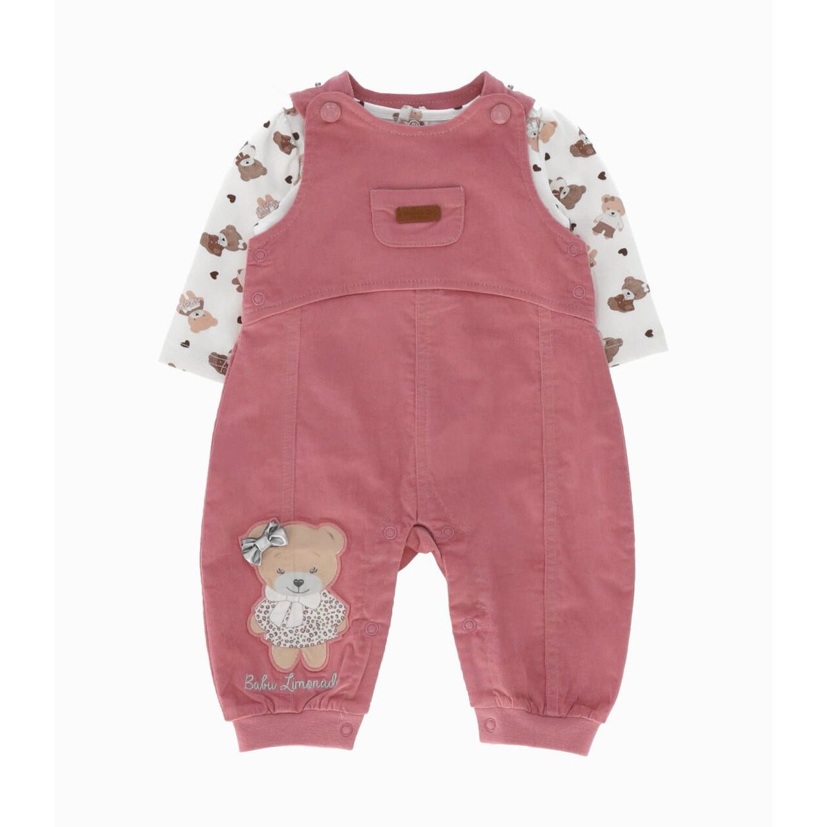 LIMONADA - Jardinera recién nacida con ositos palo rosa Limonada