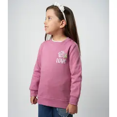 LIMONADA - Polerón niña love burdeo