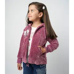 LIMONADA - Polerón niña trenzado burdeo
