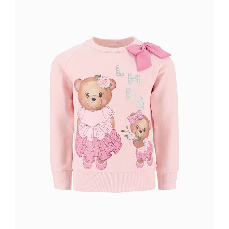 LIMONADA - Polerón niña con osos y lazo rosado Limonada