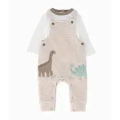4KIDS - Jardinera recién nacido con body beige 4 Kids