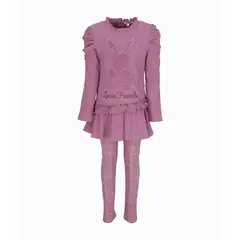 LIMONADA - Conjunto niña de polera y calzas palo rosa