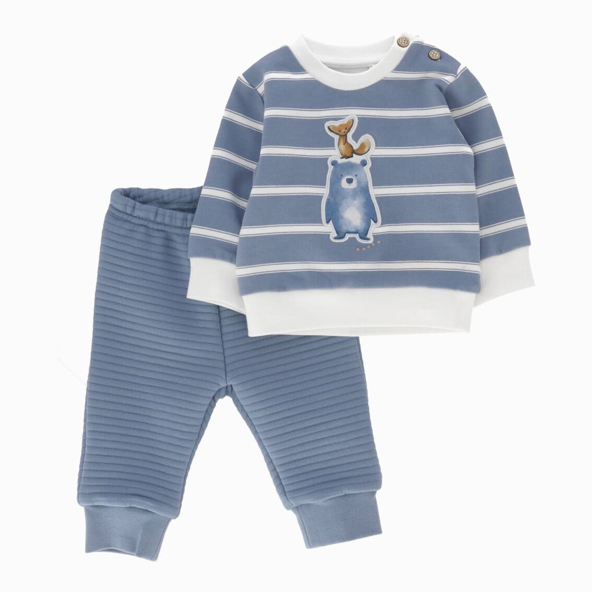 4KIDS - Buzo recién nacido con animales celeste 4 Kids