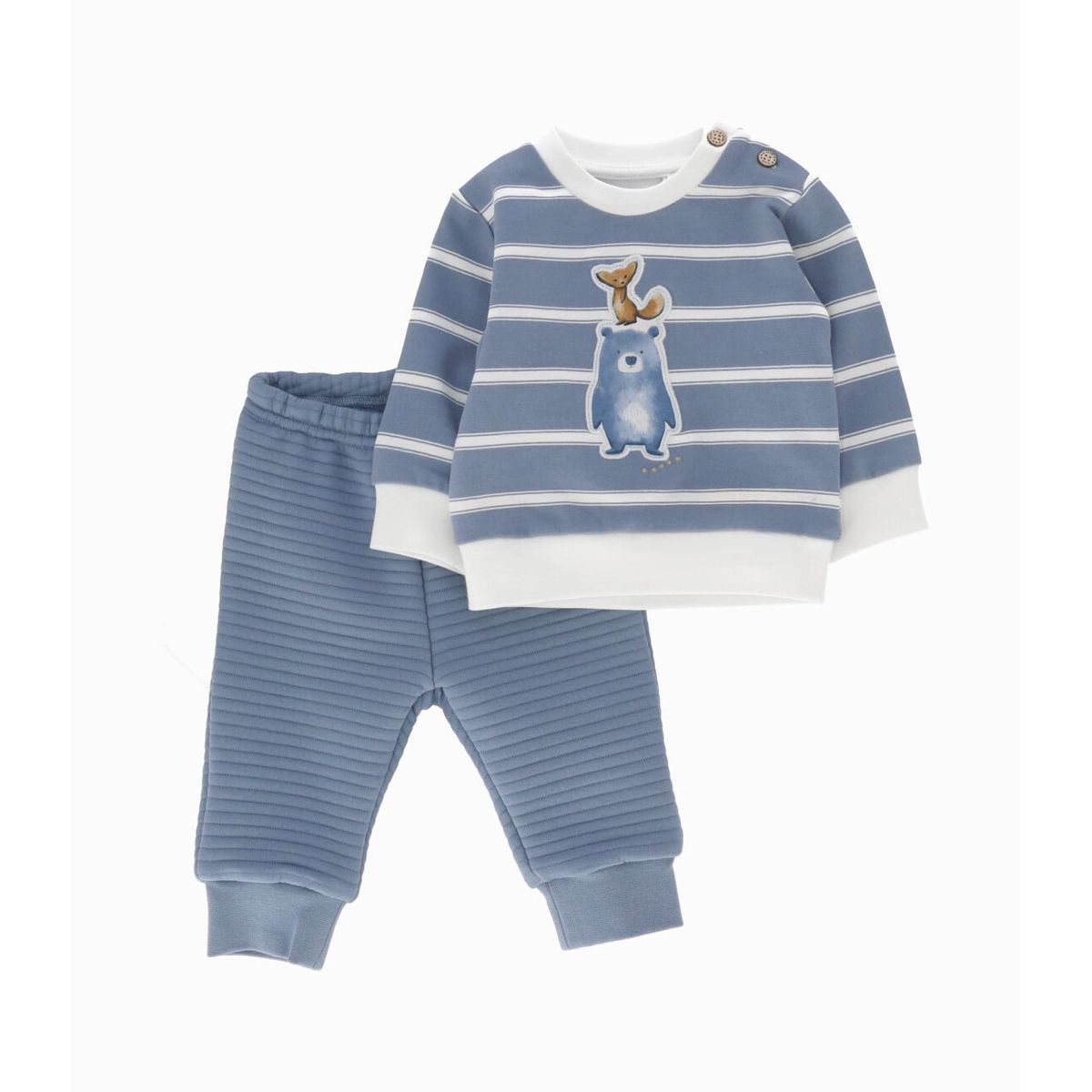 4KIDS - Buzo recién nacido con animales celeste 4 Kids