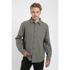 FROENS - Camisa Manga Larga Franela Hombre