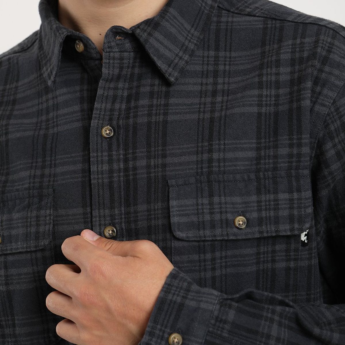 FROENS - Camisa  Manga Larga Franela Yarn Froens Hombre