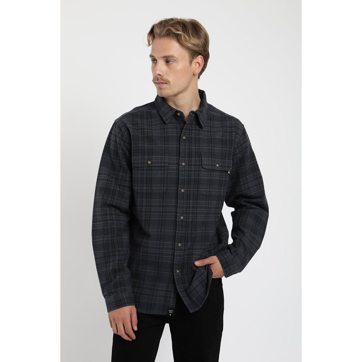 FROENS - Camisa  Manga Larga Franela Yarn Froens Hombre