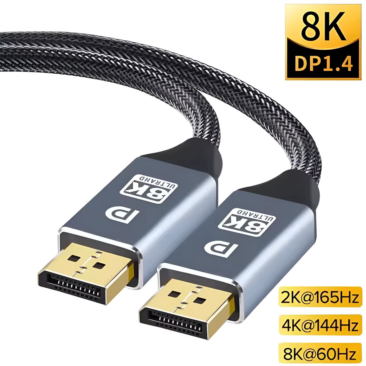 OEM - Cable DisplayPort 8K Profesional Video 32Gbps + Audio 32-Bit